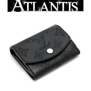 Louis Vuitton Portefeuille Wallet Victorine tri fold compact Mahina black